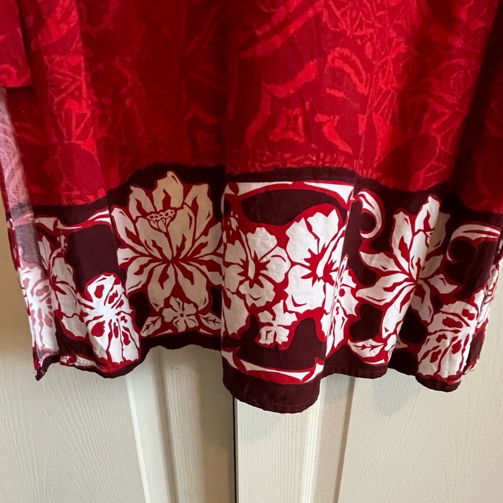Tropical Maxi Dress, Size 14, Rayon - Picture 5 of 6